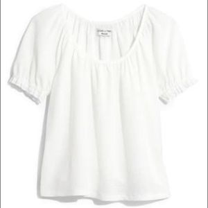Madewell- Bright Ivory Texture & Thread Top